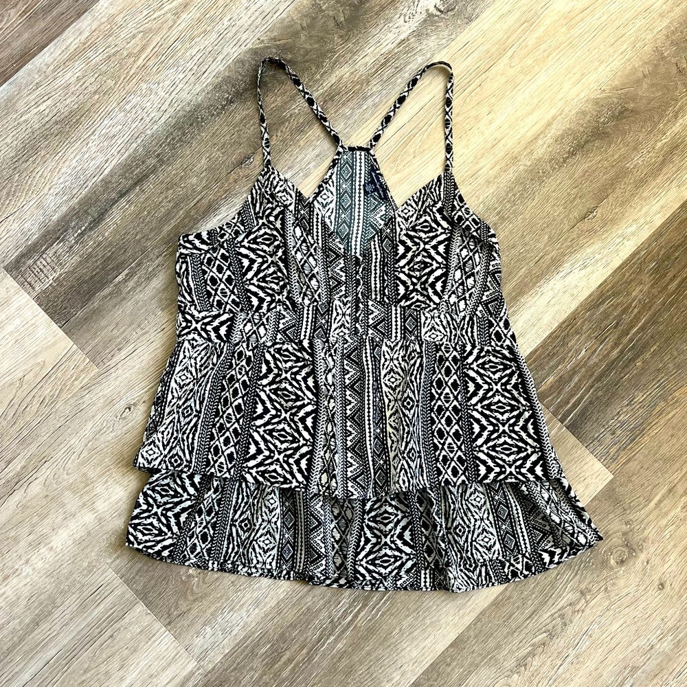 American Eagle tiered printed babydoll cami tank